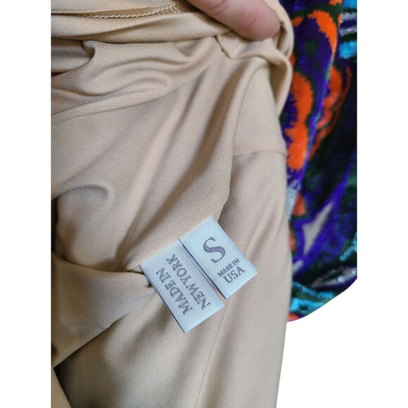 Milana Bartolotta Multicolor Floral Long Sleeve Mini Dress Size Small NWT - Picture 6 of 7